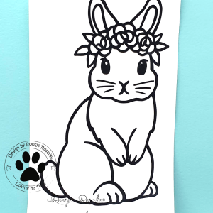 Sticker Bunny with flowercrown